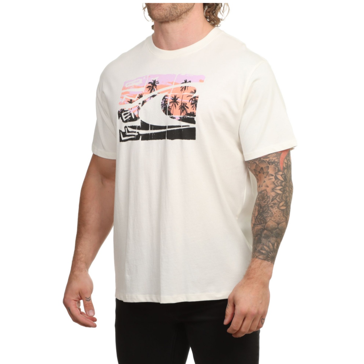 Streetwear Outdoor Brand - เสื้อยืดแบรนด์กีฬากลางแจ้ง Gradient Surfing ผ้าฝ้ายลายกราฟิก สำหรับผู้ชายและผู้หญิง สไตล์สตรีทแวร์ฤดูร้อน