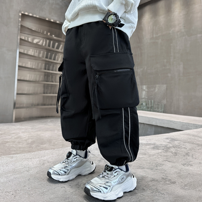 กางเกงคาร์โก้เด็กชาย กระเป๋าให - Streetwear Outdoor Brand บทวิจารณ์และราคา