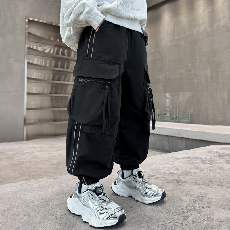 กางเกงคาร์โก้เด็กชาย กระเป๋าให - Streetwear Outdoor Brand บทวิจารณ์และราคา